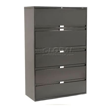 Gec Global‚Ñ¢ 9300 Series 42"W 5 Drawer Binder Lateral File - Black 9342P5F1H-BLK